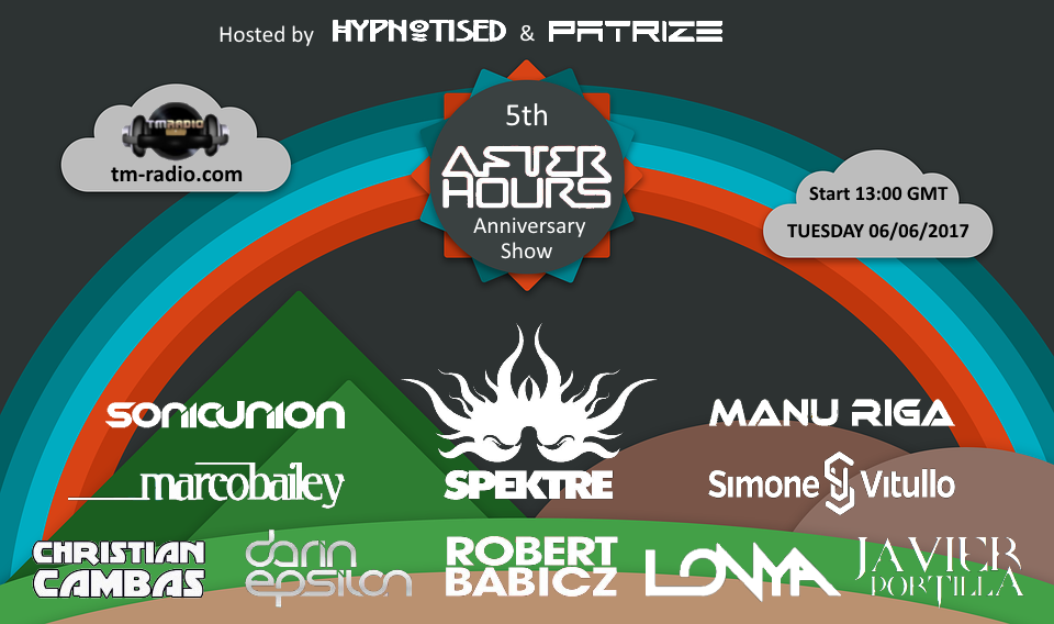 download → Robert Babicz, Marco Bailey, Christian Cambas, Darin Epsilon, Hypnotised, PatriZe, Manu Riga, Sonic Union, Spektre, etc - After Hours 5th ANNIVERSARY CELEBRATION on TM Radio - 06-Jun-2017 download → Robert Babicz, Marco Bailey, Christian Cambas, Darin Epsilon, Hypnotised, PatriZe, Manu Riga, Sonic Union, Spektre, etc - After Hours 5th ANNIVERSARY CELEBRATION on TM Radio - 06-Jun-2017