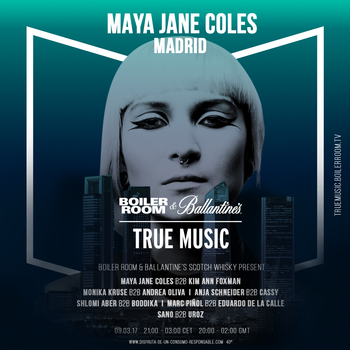 download → Maya Jane Coles B2B Kim Ann Foxman, Anja Schneider B2B Cassy, Monika Kruse B2B Andrea Oliva, Shlomi Aber B2B Boddika,etc - live at Boiler Room & Ballantine's True Music (Madrid, Spain) - 1080p HD - 09-Mar-2017 download → Maya Jane Coles B2B Kim Ann Foxman, Anja Schneider B2B Cassy, Monika Kruse B2B Andrea Oliva, Shlomi Aber B2B Boddika,etc - live at Boiler Room & Ballantine's True Music (Madrid, Spain) - 1080p HD - 09-Mar-2017