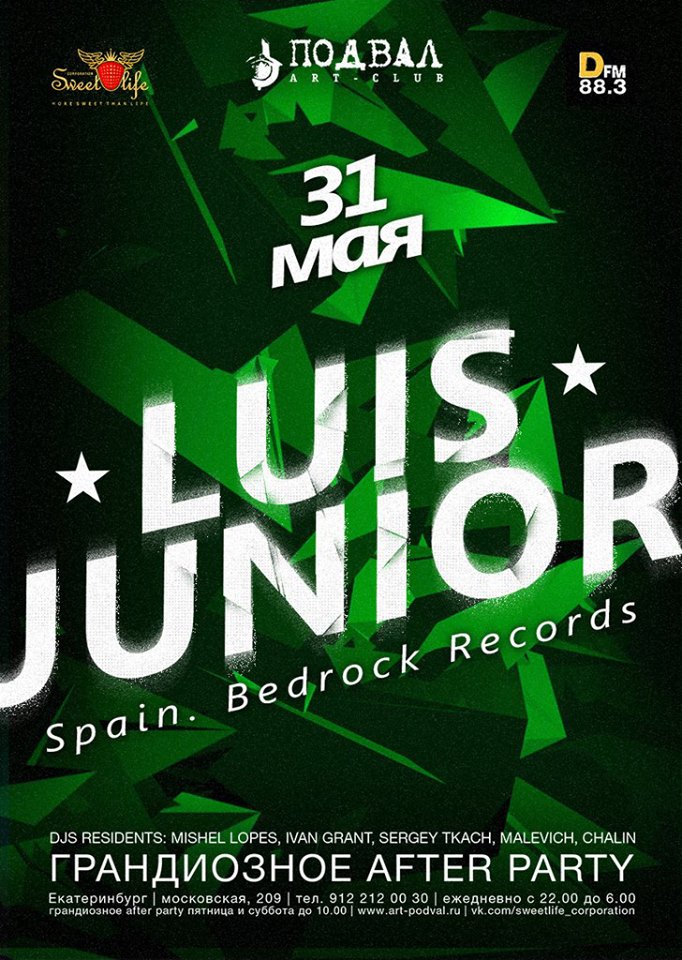 download → Luis Junior - Live @ Art Podval - Yekaterinburg, Russia - 31-May-2013