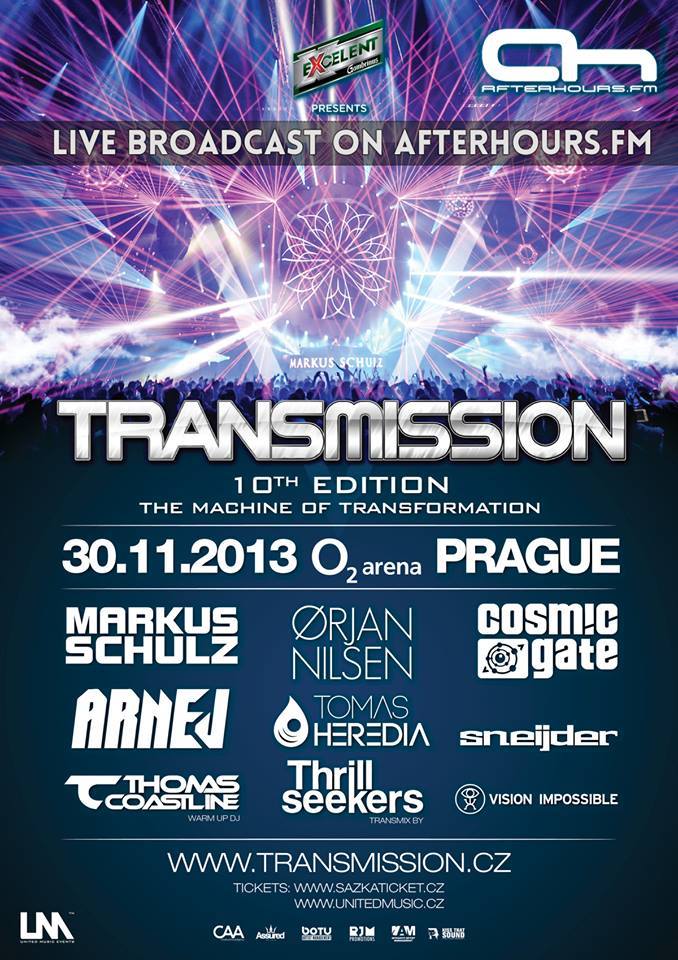 download → Markus Schulz, Cosmic Gate, Orjan Nilsen, Tomas Heredia, Sneijder, Arnej, Thomas Coastline & Thrillseekers - Live At Transmission 10th Episode, O2 Arena (Prague) - 30-Nov-2013 download → Markus Schulz, Cosmic Gate, Orjan Nilsen, Tomas Heredia, Sneijder, Arnej, Thomas Coastline & Thrillseekers - Live At Transmission 10th Episode, O2 Arena (Prague) - 30-Nov-2013