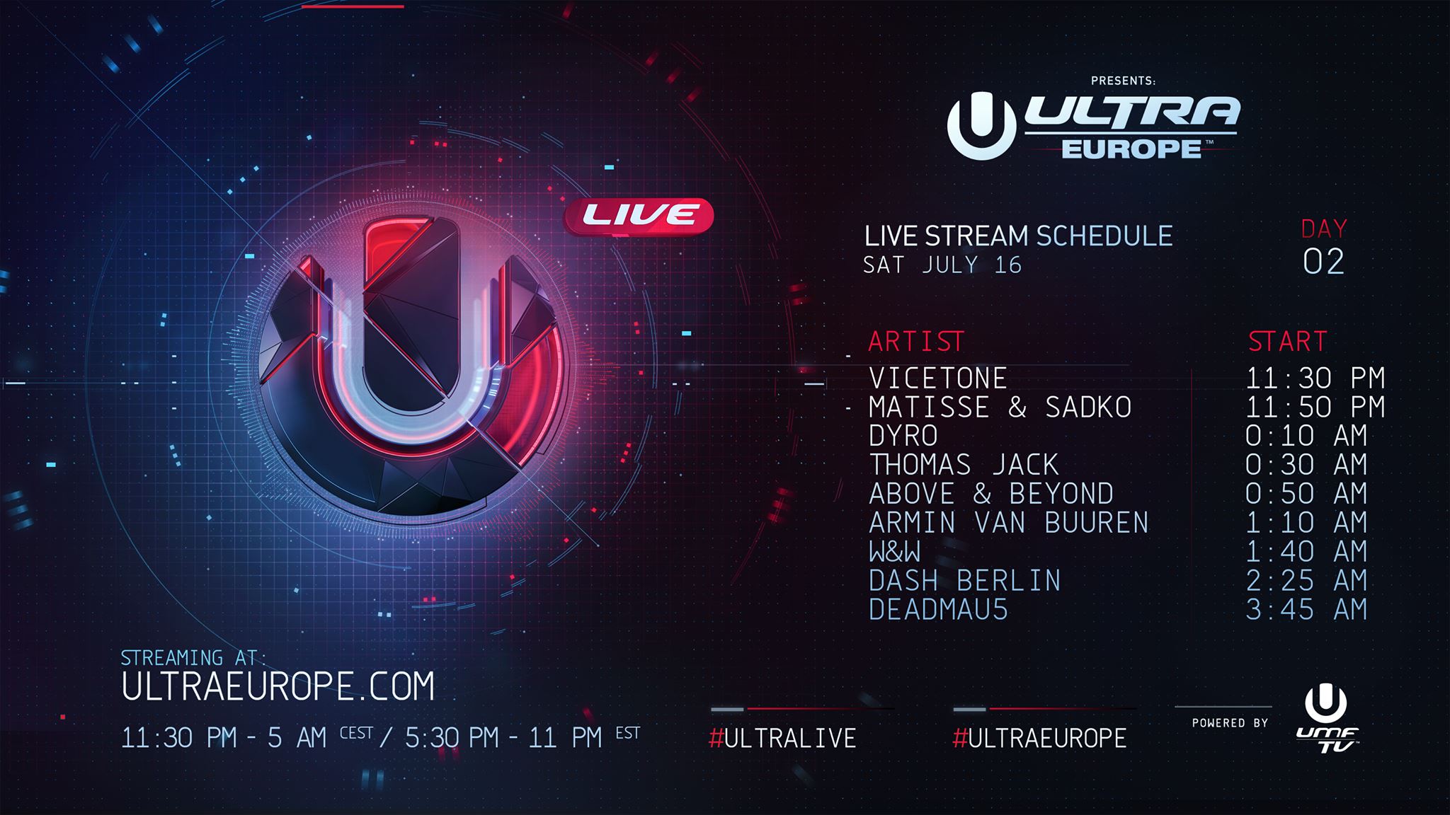 download → Deadmau5, Armin Van Buuren, W&W, Above & Beyond, Dash Berlin, Dyro, Vicetone, Thomas Jack, Matisse & Sadko - Ultra Music Festival Europe 2016 - Day 2 Saturday - 1080p HD - 16-Jul-2016 download → Deadmau5, Armin Van Buuren, W&W, Above & Beyond, Dash Berlin, Dyro, Vicetone, Thomas Jack, Matisse & Sadko - Ultra Music Festival Europe 2016 - Day 2 Saturday - 1080p HD - 16-Jul-2016