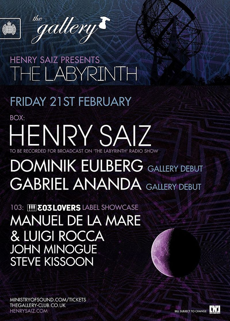 download → Henry Saiz - The Labyrinth 19 - Live @ Ministry of Sound, London - 21-Feb-2014 download → Henry Saiz - The Labyrinth 19 - Live @ Ministry of Sound, London - 21-Feb-2014