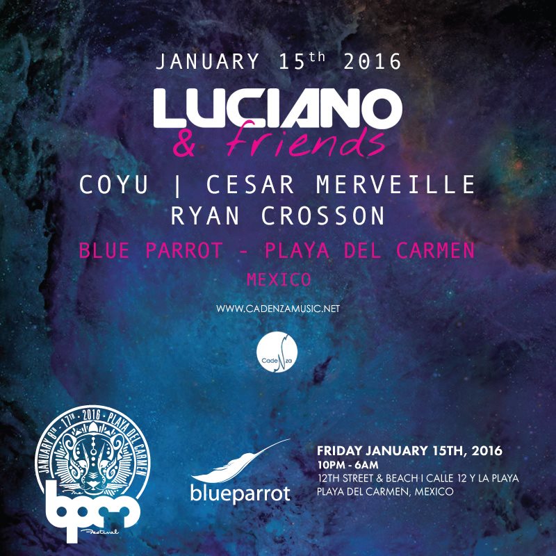 download → Cesar Merveille B2B Ryan Crosson - live at Luciano & Friends, Blue Parrot (The BPM 2016, Mexico) - 15-Jan-2016 download → Cesar Merveille B2B Ryan Crosson - live at Luciano & Friends, Blue Parrot (The BPM 2016, Mexico) - 15-Jan-2016